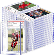 Homthy 50 PCS Acrylic Card Case Holders – Transparent Graded Card Slabs with Label Slot for Trading, Sports, and Game Cards