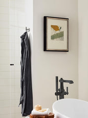 Amerock BH36563PNGM Esquire Single Robe Hook – Polished Nickel/Gunmetal – 2-11/16" Towel Hook for Bathroom