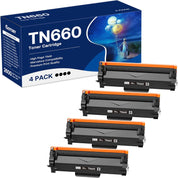 TN660 Toner Cartridge Replacement – High Yield Black Toner, 4-Pack Compatible with Brother HL-L2380DW, MFC-L2700DW, DCP-L2540DW