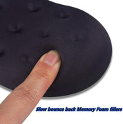 BRILA Ergonomic Memory Foam Mouse Wrist Rest – Massage Holes Design for Pain Relief, Black (New)