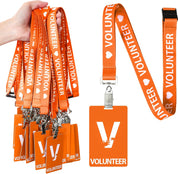 Colarr 24-Pack Volunteer Lanyards with PVC ID Badge Holders – Bulk Breakaway Neck Straps for Events, Church, School, Fundraisers