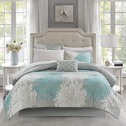 Madison Park Essentials Maible 9-Piece Bed in A Bag Comforter Set – Queen (90" x 90")