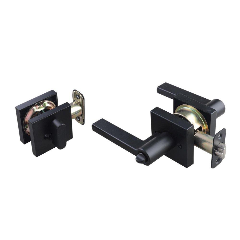 Miseno MLK2022 Lorton Flat Bar Single Cylinder Keyed Entry Door Lever & Deadbolt Set