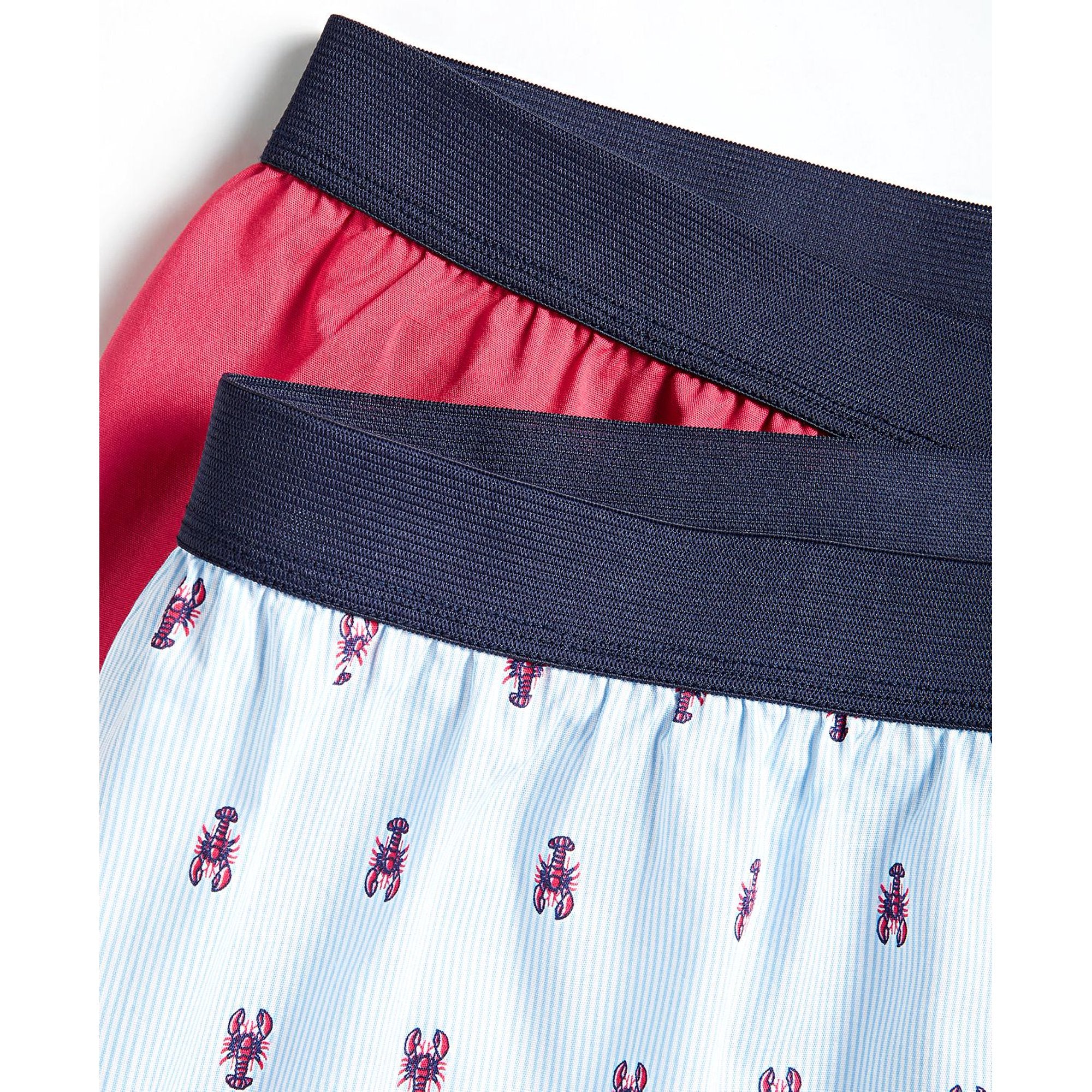 Club Room Men's 2-Pack Lobster & Solid Boxer Shorts - Blue, Size XX-Large