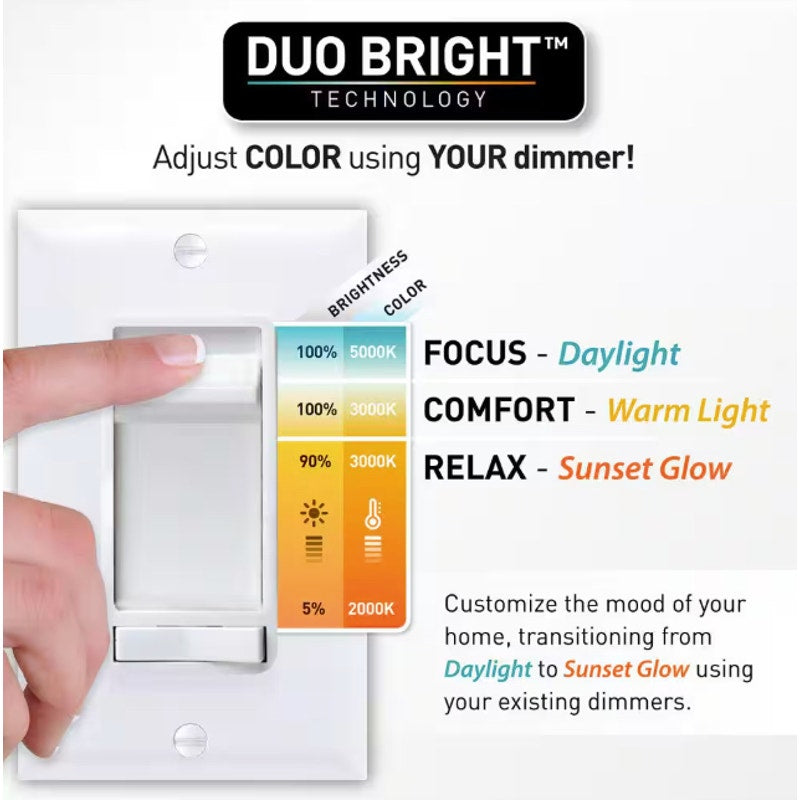 Canless Recessed Light (x7) Elite 6" LED DuoBright 3-Level Lumen Adjustable CCT