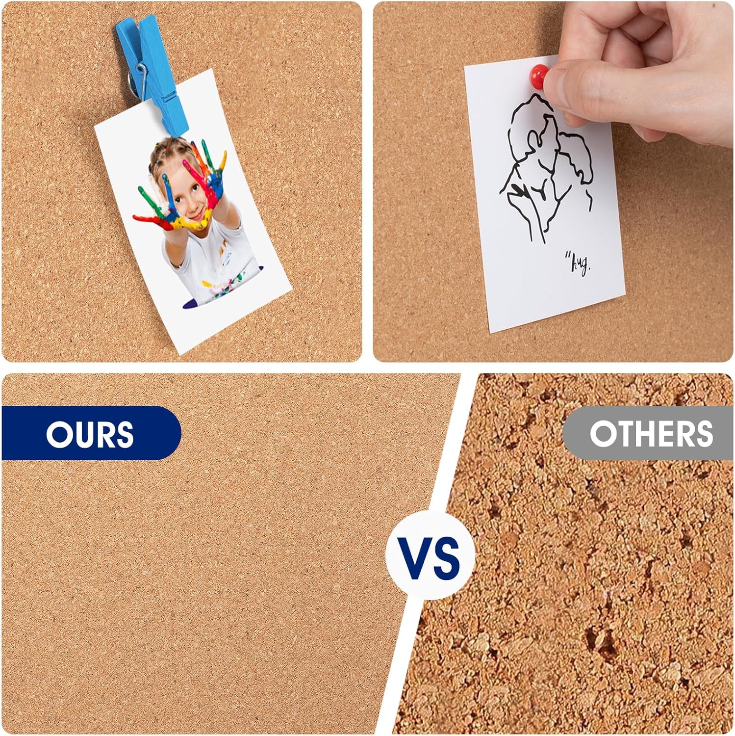 SVOPY Square Cork Bulletin Board Tiles – 7 Pack Extra Thick 12x12 Inches – Cork Sheets for Wall, Home Office, School Message Board, and Decorative Display