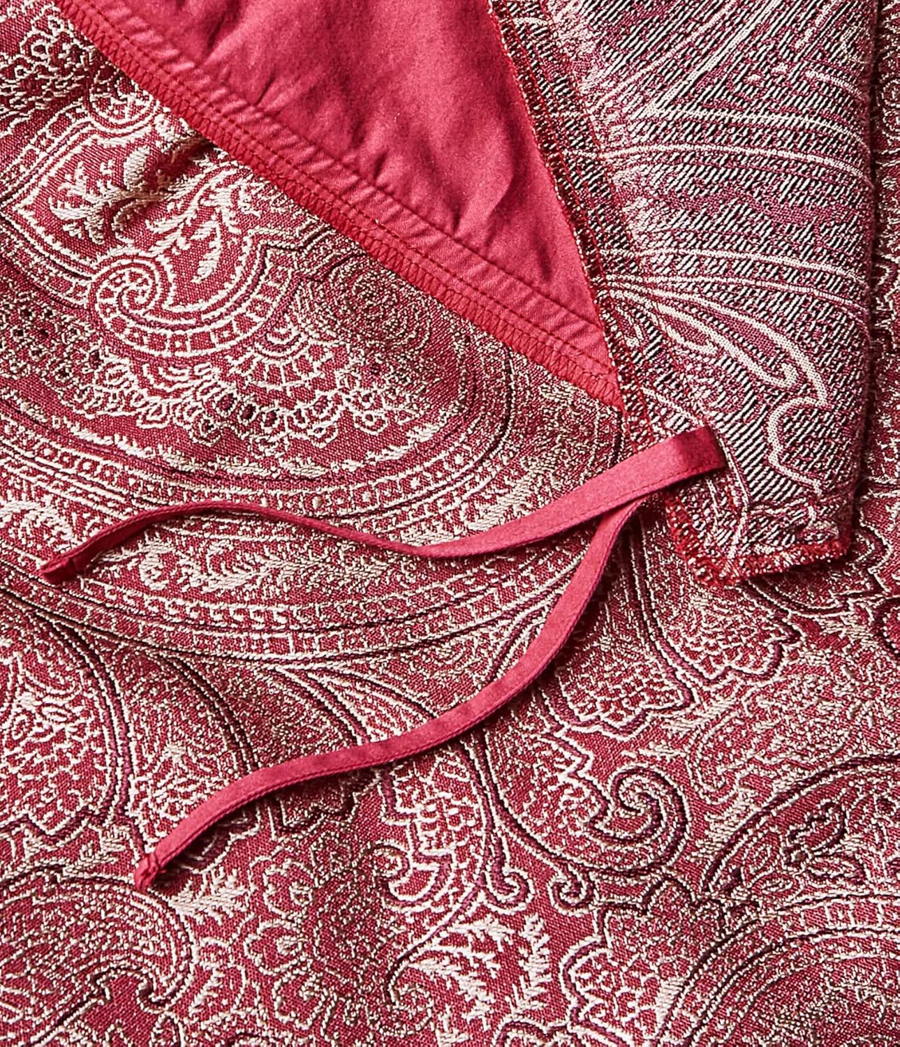 Hotel Collection Regal Paisley Duvet Cover, Burgundy - Size Queen