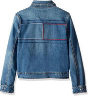 Tommy Hilfiger Girls' Classic Embroidered Denim Jean Jacket - Size 3T