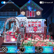 WUXYIYANG 1500 LED Outdoor Christmas String Lights – 502ft Cool White Twinkling Lights with 8 Modes, Timer & Memory and Party Decor