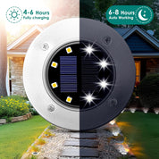 SOLPEX 20-Pack Solar Ground Lights – Outdoor Waterproof LED Pathway Lights for Garden, Patio, Driveway, Walkway – Cool White Landscape Lighting
