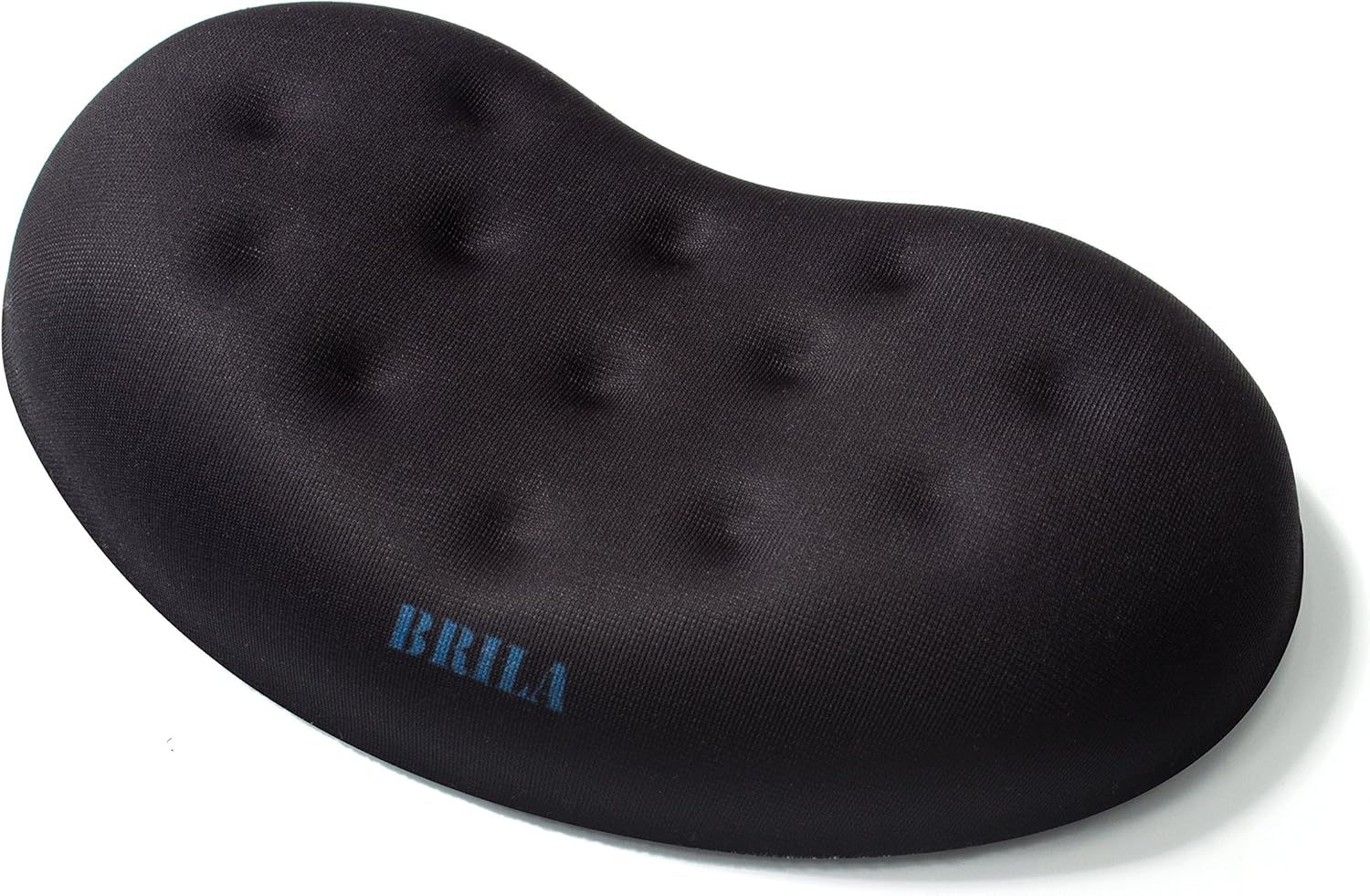 BRILA Ergonomic Memory Foam Mouse Wrist Rest – Massage Holes Design for Pain Relief, Black (New)