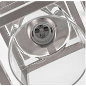 Farmhouse Ceiling Light Semi Flush Mount with Glass Shade Brushed Nickel Cage