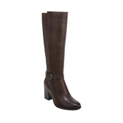 Naturalizer Women's Joslynn Faux Leather Wide Calf Knee-High Boots – Brown, Size 7.5W
