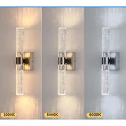 Glass Bubble Light Bar LED Vanity 18 in. 2-Light Brushed Nickel Modern/Contemporary