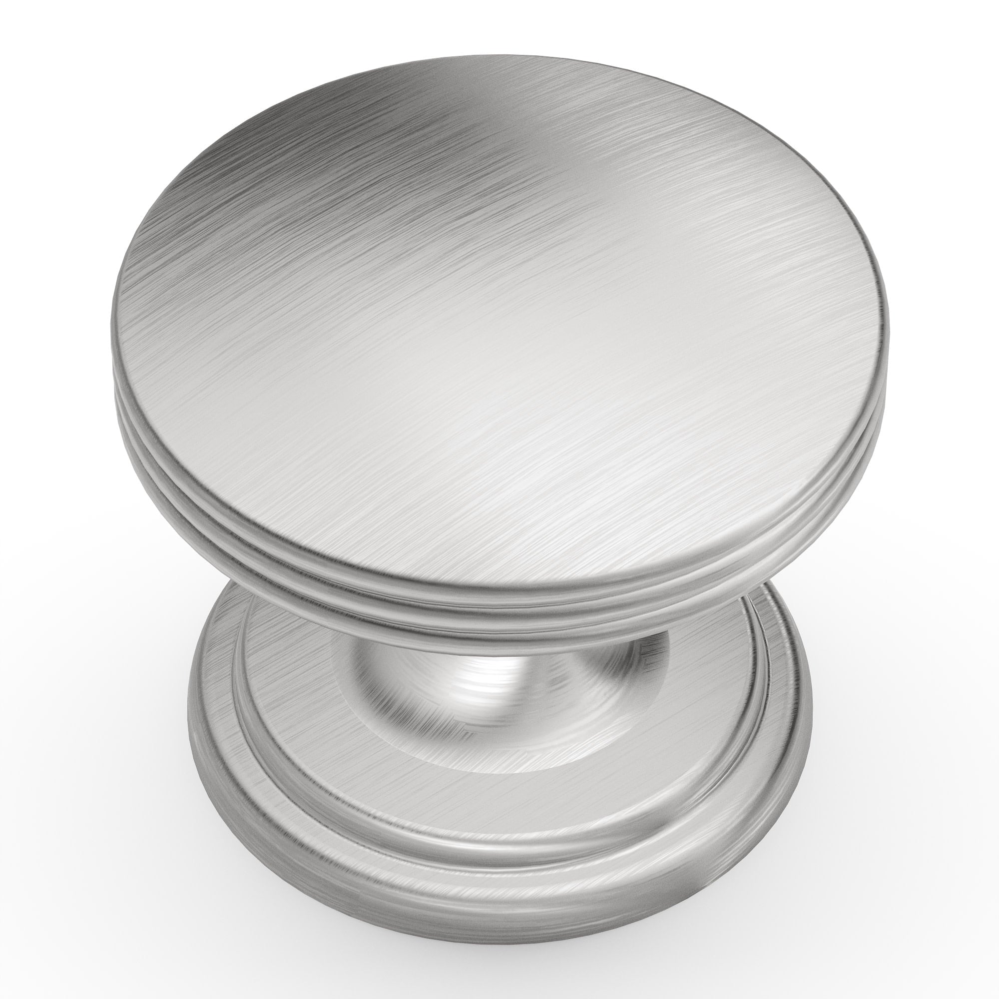 Hickory Hardware P2142-SN-10B American Diner Cabinet Knobs – Satin Nickel – 1.37" Dia – 10 Pack