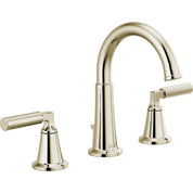 Delta Bowery 1.2 GPM Widespread Bathroom Faucet with Pop-Up Drain – Brilliance Polished Nickel