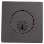 Emtek 8469US19 Square Single Cylinder Deadbolt – Flat Black