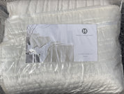 Queen Velvet Coverlet Set Ivory – Luxury Hotel Style, Variegated Stripe