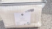 Queen Velvet Coverlet Set Ivory – Luxury Hotel Style, Variegated Stripe