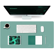 K KNODEL Desk Mat – 31.5" x 15.7" PU Leather Desk Pad – Waterproof & Durable Mouse Pad for Office Desk – Green