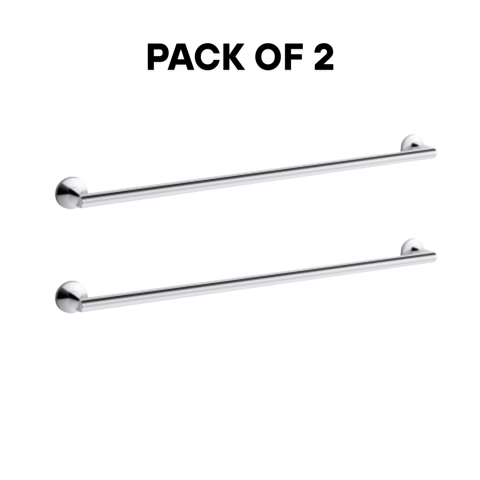 2-Pack KOHLER Components 30" Towel Bar – Polished Chrome – Modern Bathroom Hardware
