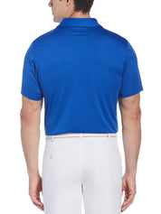 PGA TOUR Men's Athletic Fit Golf Polo Shirt, Blue - Small