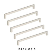 Amerock Monument 10-1/16" (256mm) Center-to-Center Cabinet Pull – Satin Nickel – 5 Pack