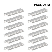 Amerock Streamline Tab 6 in. Center-to-Center Modern Polished Chrome Cabinet Edge Pull – Pack of 12
