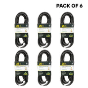 GG-13725BK 25 Ft. 16/3 Heavy Duty Extension Cord - Black Pack of 6