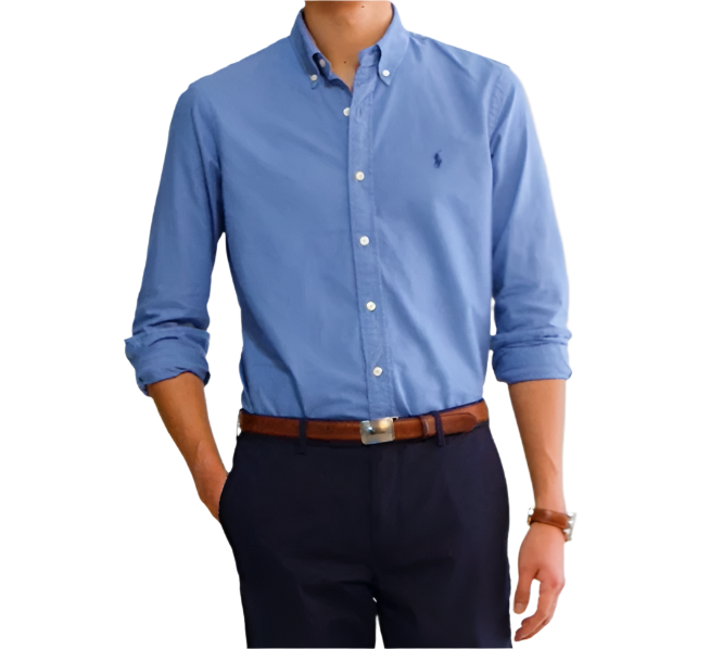 Polo Ralph Lauren Men's Garment-Dyed Oxford Shirt Blue Small