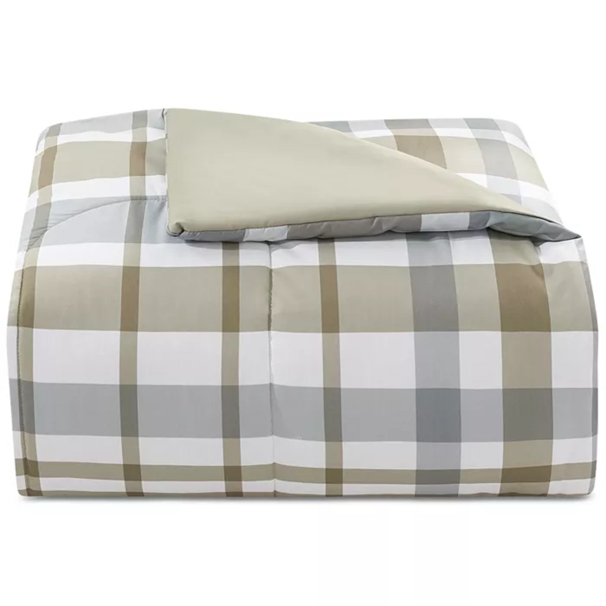 Sunham Parker Comforter – Full/Queen, Brown, Soft Polyester Bedding