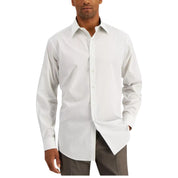 Club Room Men's Check Print Cotton Gray Dress Shirt - Size Small