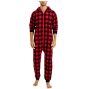 Family PJs Women's Red Check Holiday Pajama Set with Rib-Knit Cuffs - Size S