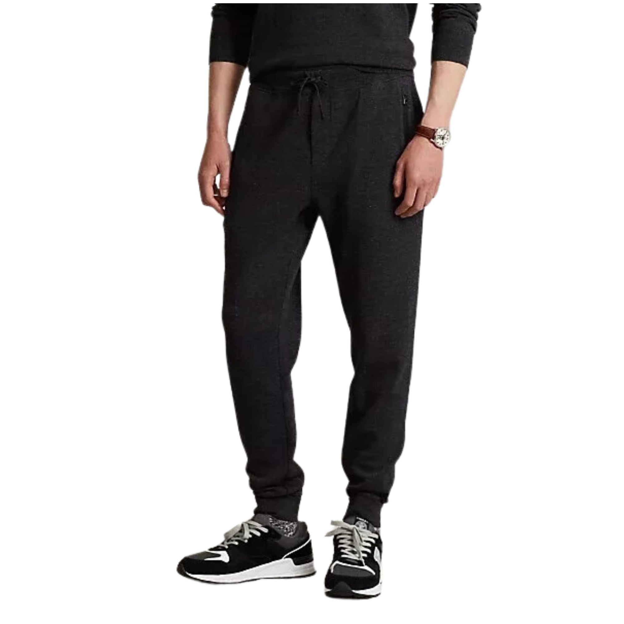 Polo Ralph Lauren Men's Luxury Jersey Jogger Pants Black Marl Heather - Size S