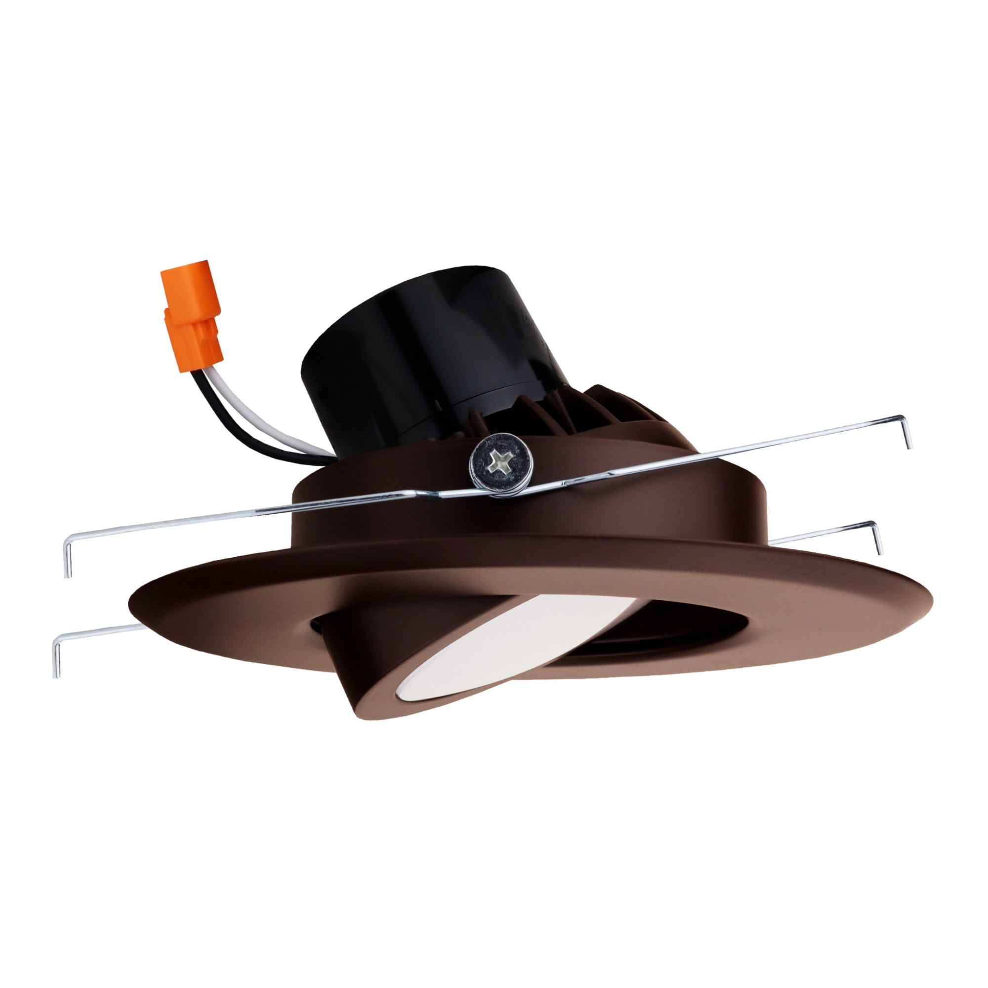 Elco EL616CT5 6-Inch Integrated LED Round Adjustable Recessed Trim, 1000 Lumens, 5000K, Bronze