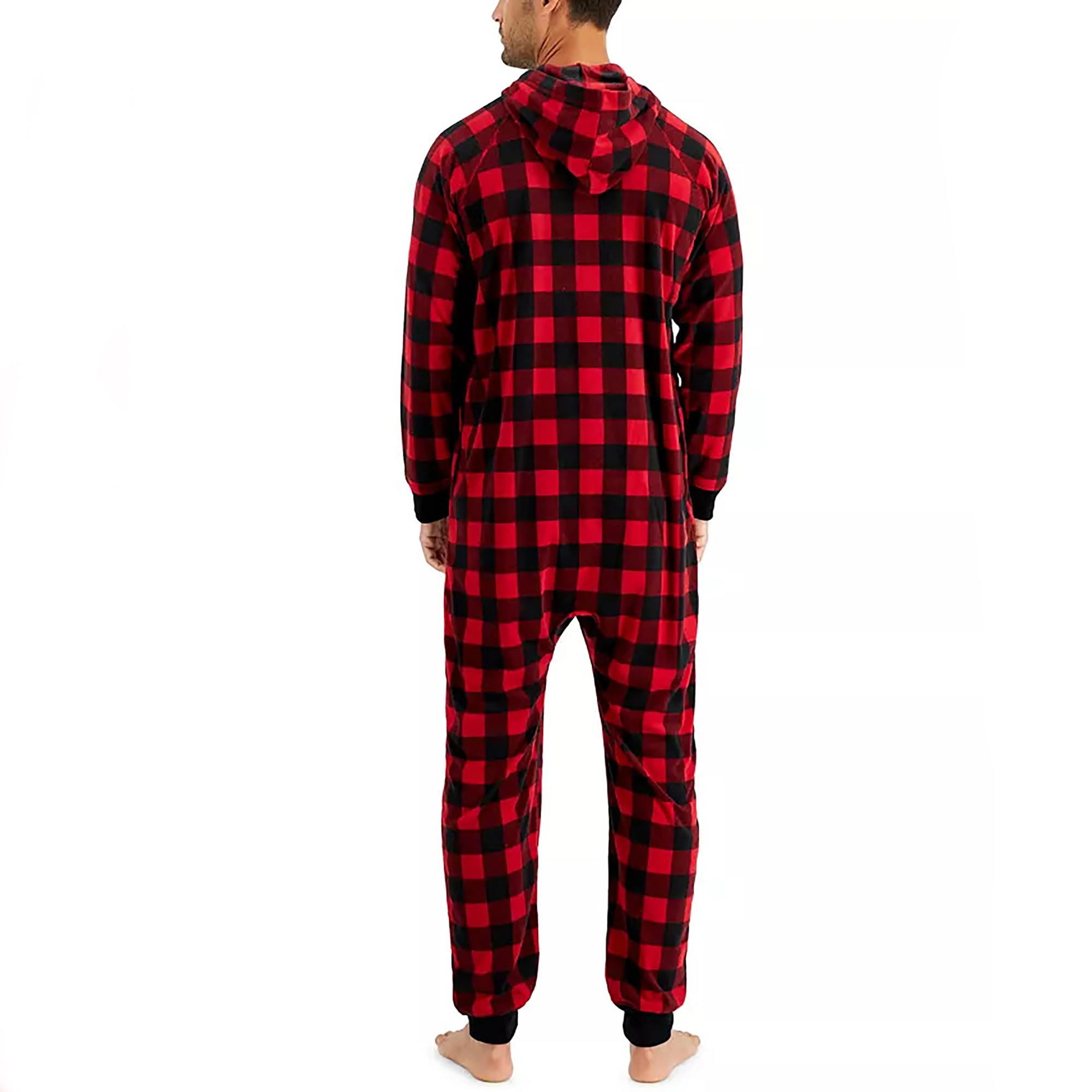 Family PJs Women's Red Check Holiday Pajama Set with Rib-Knit Cuffs - Size S