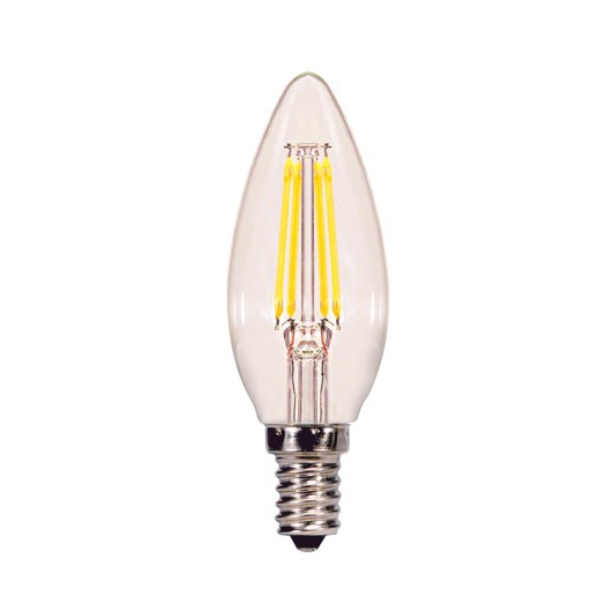 Satco 4.5 Watt B11 LED Light Bulb Candelabra Base 2700K 6-Pack