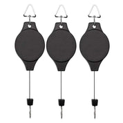 Lythor 3-Pack Retractable Plant Hook Pulley – Adjustable Hanging Basket Hangers for Flower Pots, Bird Feeders, Indoor/Outdoor Use