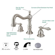 Kingston Brass KS1978AL 8 in. Widespread Bathroom Faucet – Brushed Nickel