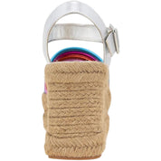 Kenneth Cole Women's Shelby Espadrille Metallic Platform Sandals