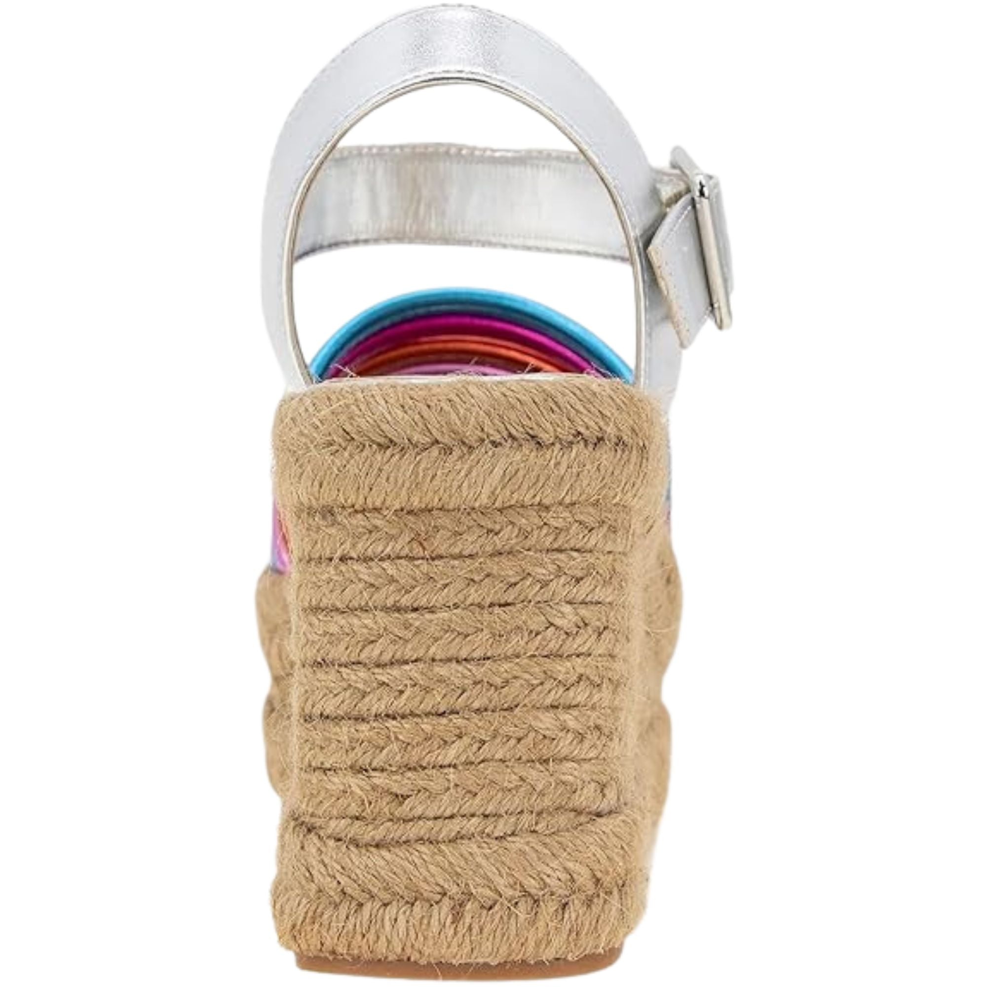 Kenneth Cole Women's Shelby Espadrille Metallic Platform Sandals