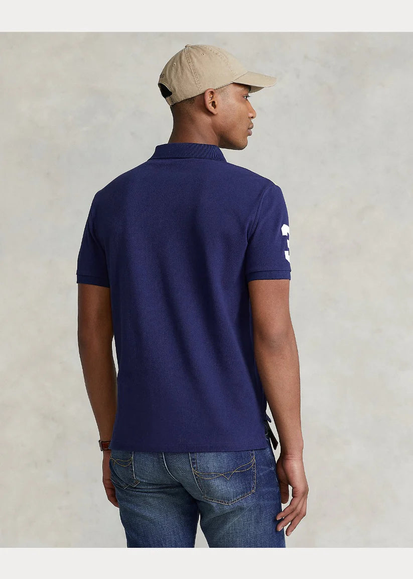 Polo Ralph Lauren Men's Slim Fit Big Pony Polo Shirt, Blue - Small