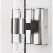 Glass Bubble Light Bar LED Vanity 18 in. 2-Light Brushed Nickel Modern/Contemporary