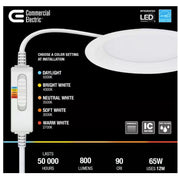 Canless Recessed Light (x7) Elite 6" LED DuoBright 3-Level Lumen Adjustable CCT