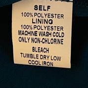 Papermoon Women's Lined Sleeves V-Neck Top – Floral Print, Blue, Size Medium