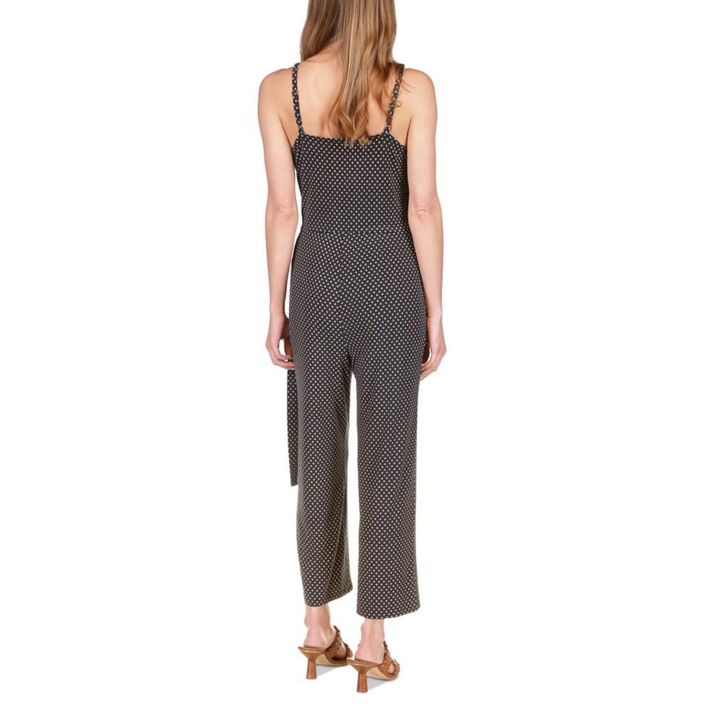 Michael Kors Women's Printed Side-Tie Sleeveless Jumpsuit Petite - Size Large