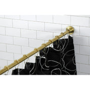 Kingston Brass SCC311 Adjustable Shower Rod and Ring Set – Brushed Brass