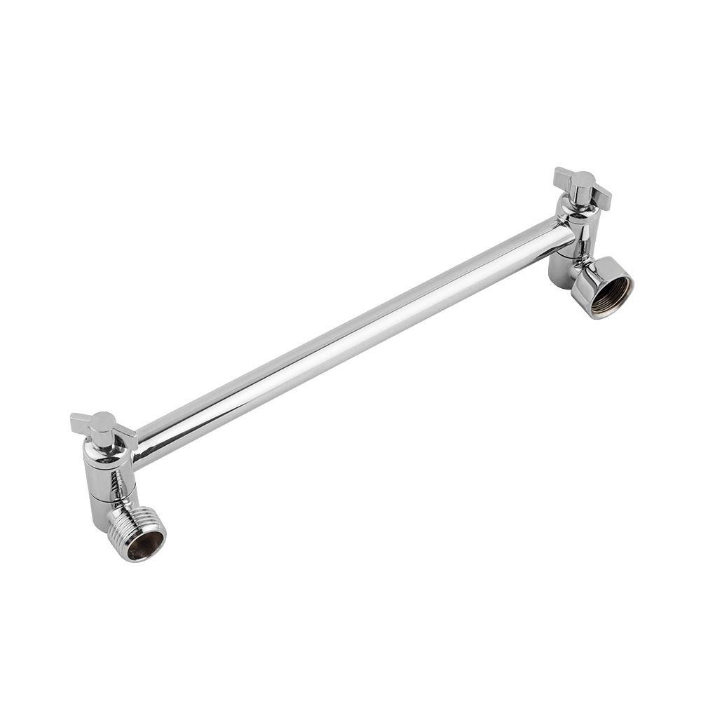 Magic Home 11 in. Solid Brass Adjustable Extension Shower Arm – Polished Chrome