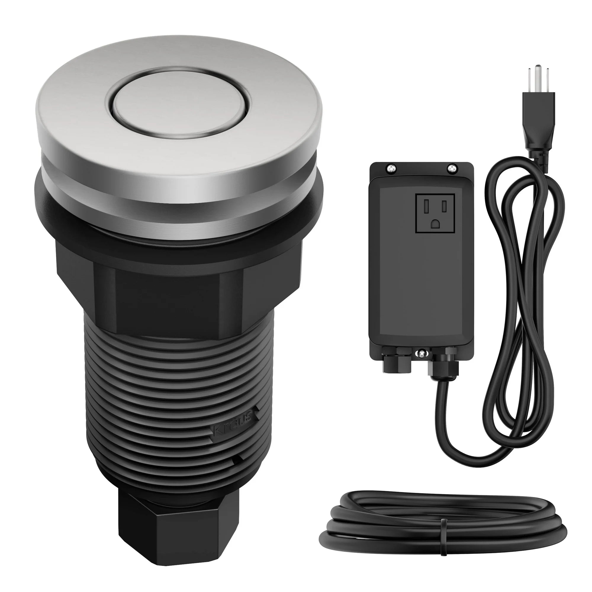 Garbage Disposal Air Switch Kit with Accessories in Spot-Free Stainless Steel