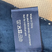 New Lancome Silk Scrarf 21"x21" Galaxy Night Moon Stars, Navy